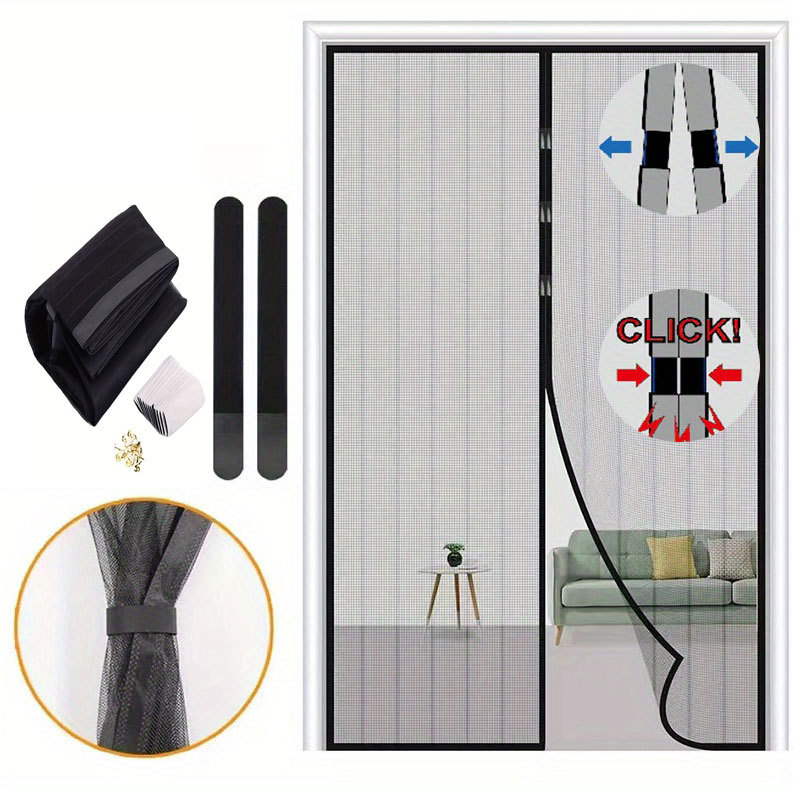 Magnetisch schermdeurgordijn Anti-muggen Insect Fly Bug Polyester Zacht deurgordijn Eenvoudige installatie Auto-Close deurgaas