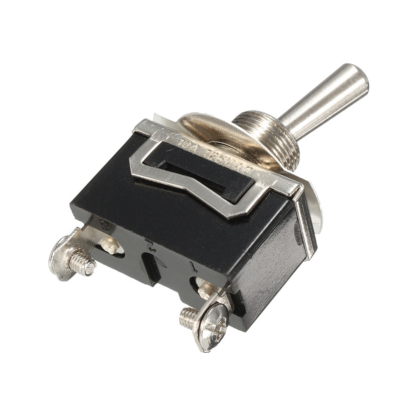 1PC 12V-24V Heavy On Off Mini Small 2 Terminal SPST Toggle Switch Miniature With Waterproof Cover Rocker Switch