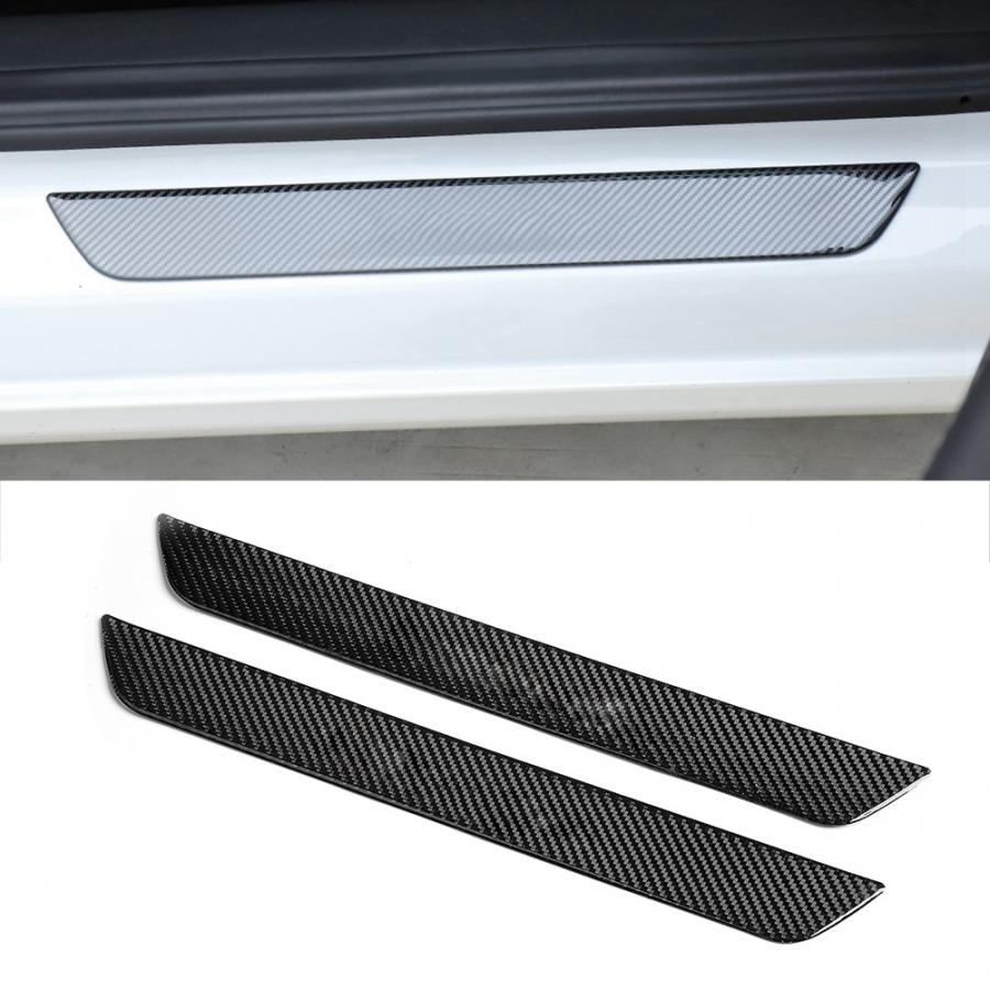 Fit voor Tesla Model 3 Scuff Plate Cover Trim Carbon Fiber Scuff Plaat Decoratie Strip Scuff Plaat Bescherming Strip auto sticker