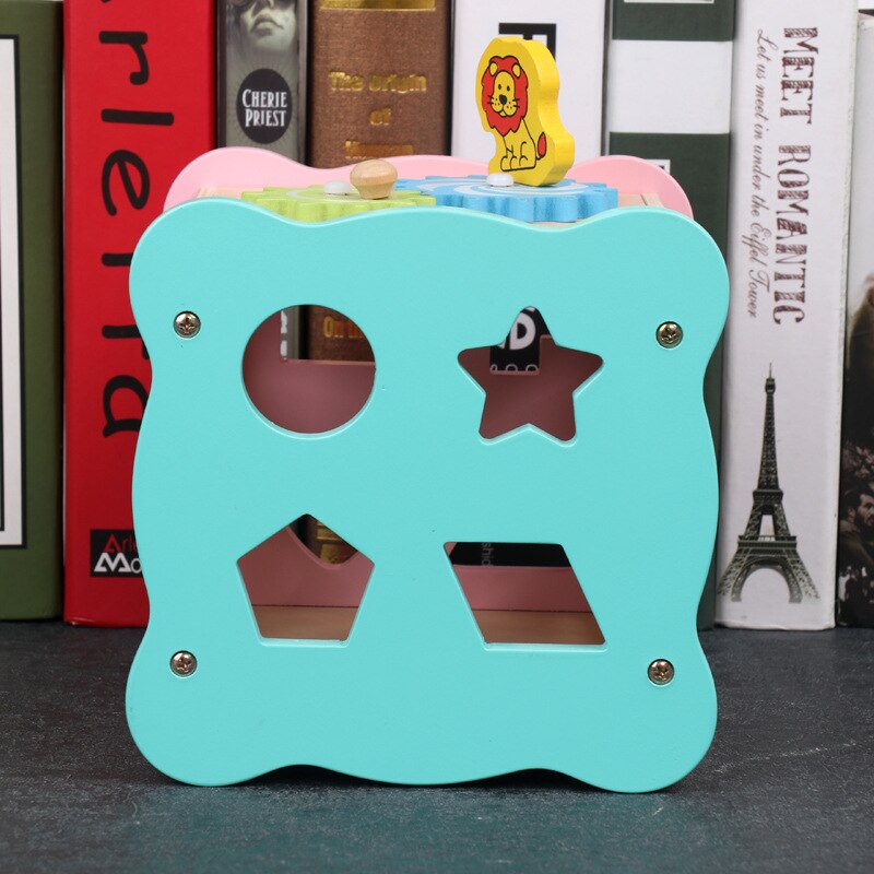 Kinderen Vroege Onderwijs Stand Volume Blok Geometrische Vorm Houten Educatief Speelgoed Versnelling Vorm Bijpassende Doos Intelligentie Doos