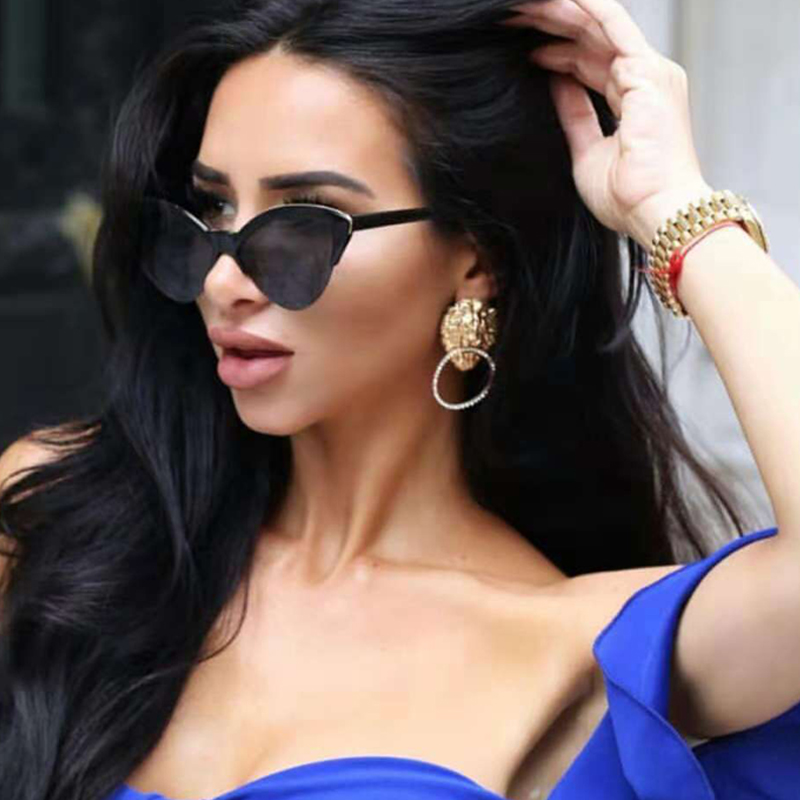 Gafas de sol con de mariposa y ojo de gato para mujer, de , lentes de sol a la azules para dama, sombra de Color teñida a la UV400