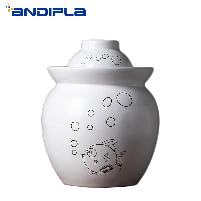 600ml Jingdezhen Keramik Hause Nacht Flecken Gebeizt Gemüse Kohl Lagerung Krug Gurke Flaschen Kimchi Topf Dichtung Lebensmittel Container