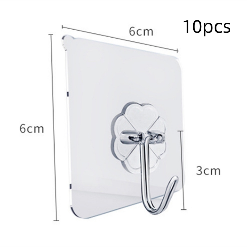 1 Stck 6x6cm transparent Starke Selbst Klebstoff Tür Zauberstab KleiderbüGel Haken Saug Schwere zuletzt Gestell Tasse Sauger für Küche Zubehör: Ursprünglich Titel
