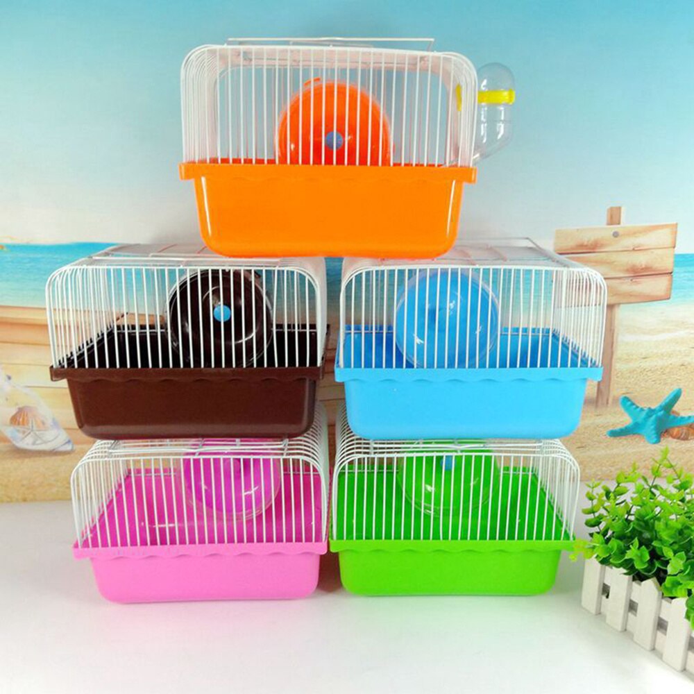 Hamster Cage Pet House Portable Small Pets House Chinchilla Hamster Travel House (Blue)
