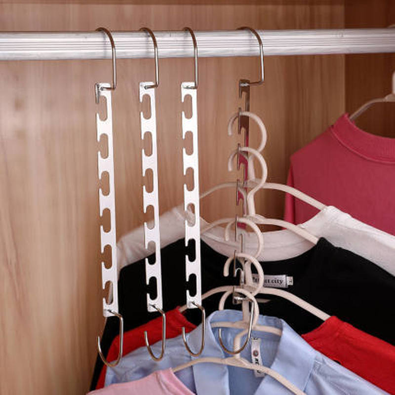 Clothes Hanger Clothing Organizer Cabinet Clothes Closet Hangers Save Space Metal Drying Rack Hanger Drying Storage Rack
