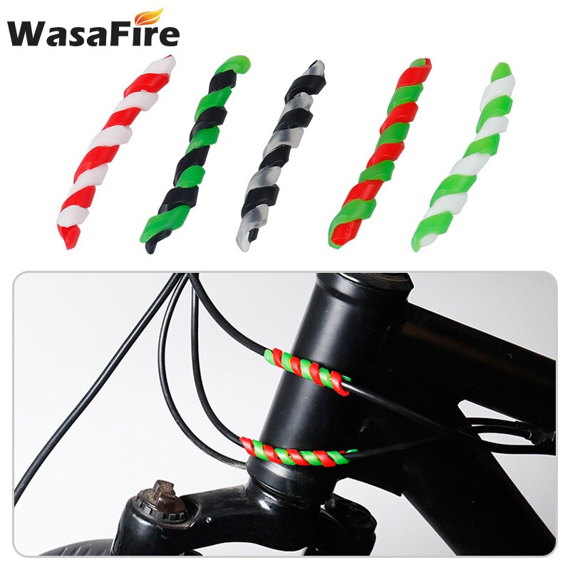 5pcs Bike Brake Cable Housing Protection Rubber Cycling Bicycle Frame Protection Brake Line Shift Cable Plastic Rubber Sleeve