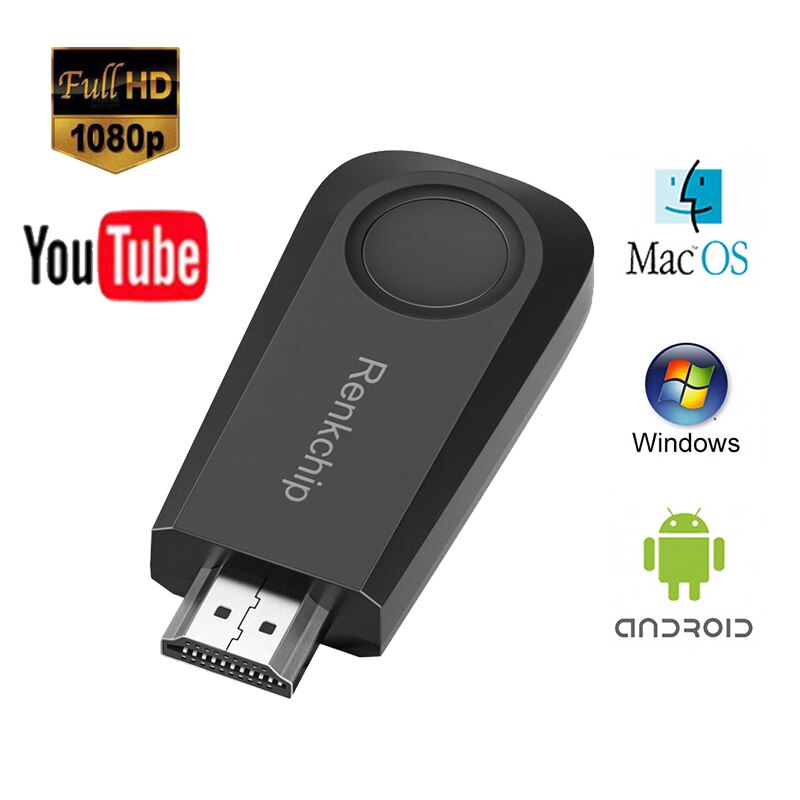 Wireless Mirascreen WIFI TV Stick Screen Sharing Dongle WIFI Screen Anycast 1080P Same Screen Device for Computer Tablet TV