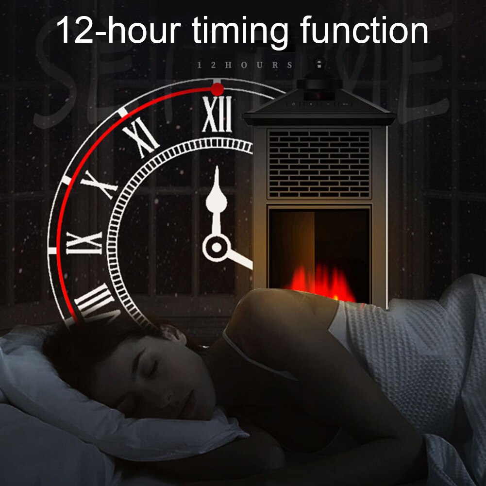 Portable Fireplace Electric Heater 800W with Adjustable Thermostat Overheat Protection OCT998