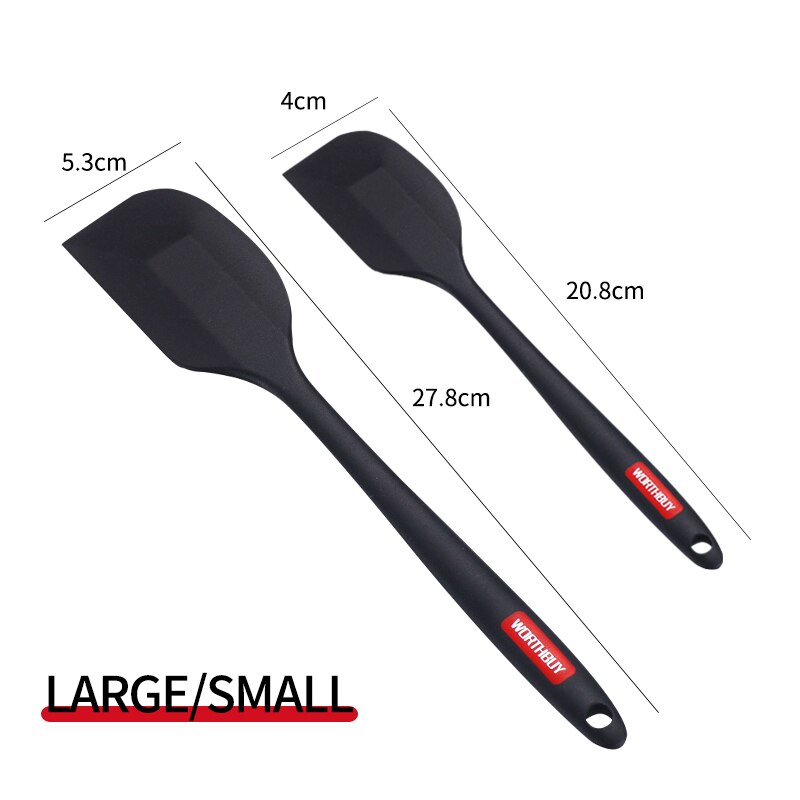 WORTHBUY Silicone Pastry Brushes Spatula Set Heat-Resistant Non-Stick Cake Oil Brush For Baking BBQ Kitchen Cooking Utensils Set: Spatula Set