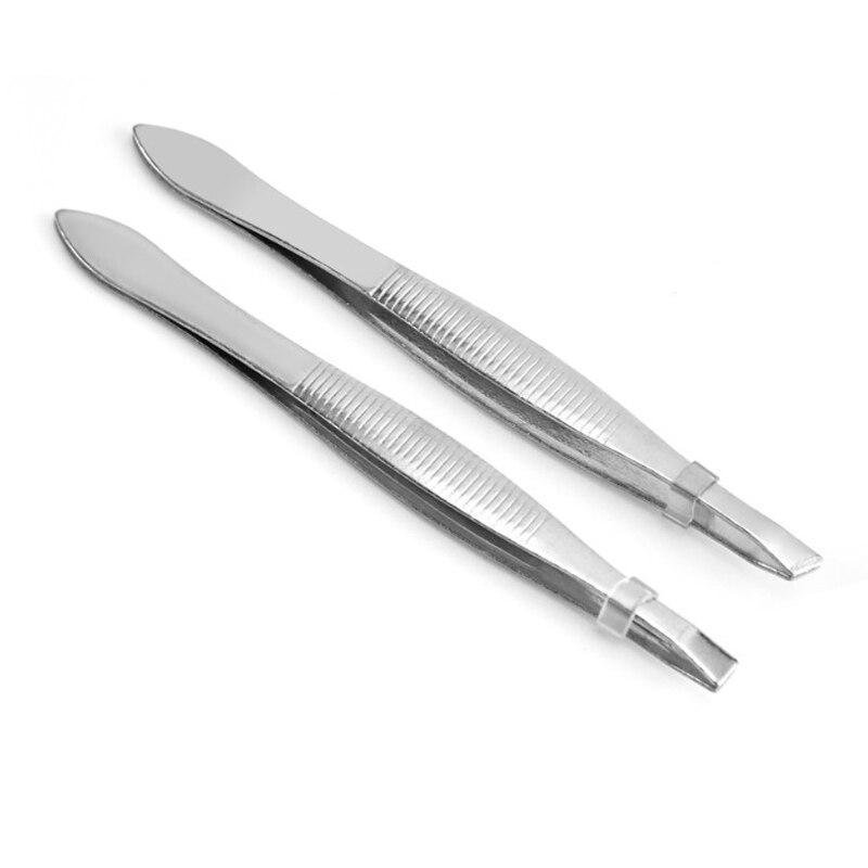 Juego de Herramientas de belleza para maquillaje, pinzas de acero inoxidable para cejas, pinzas para el pelo, pinzas para extensiones de pestañas