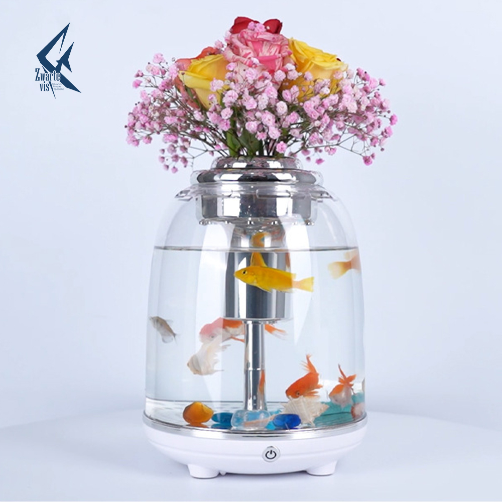 Plastic Mini Desktop Circulation Ecological Simulation Integrated Fish Tank Without Changing Betta Fish Tank