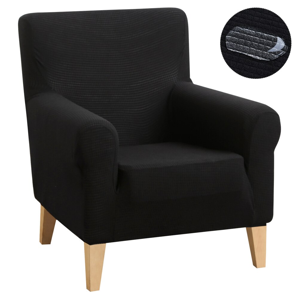 Moderne effen jacquard elastische bankzithoesbeschermer, wasbare hoes, universele bankhoes voor 1 persoon, woondecoratie: B