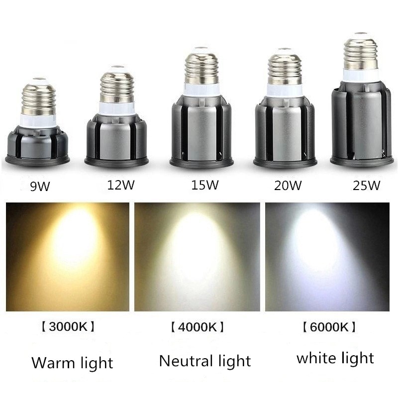 Ultra Heldere LED COB Spotlight 9W 12W 15W 20W 25W E26 E27 MR16 GU10 Gloeilamp 12V AC 220V 110V Spot light Lamp Warm Koel Wit