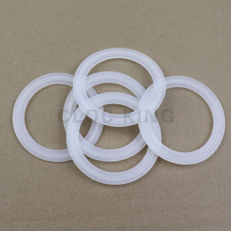 Arandela de anillo de sellado de silicona, sanitaria O abrazadera triple/D, 19mm-tubería x 159mm, para productos lecheros Homebrew, 5 uds.