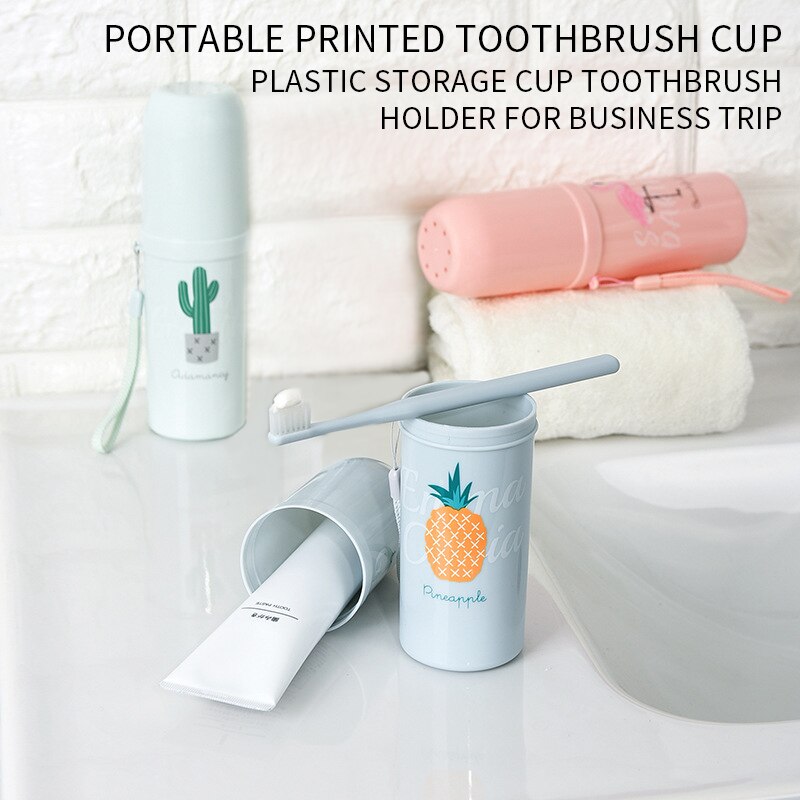 Draagbare Tandenborstel Tandpasta Houder Opbergdoos Voor Reizen Camping Zakenreis #