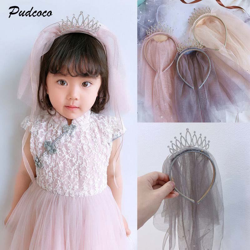 Brand Princess Crown Headwear Headband Bow Girls Toddler Baby Kids Hair Accessories Costume Party Hairband