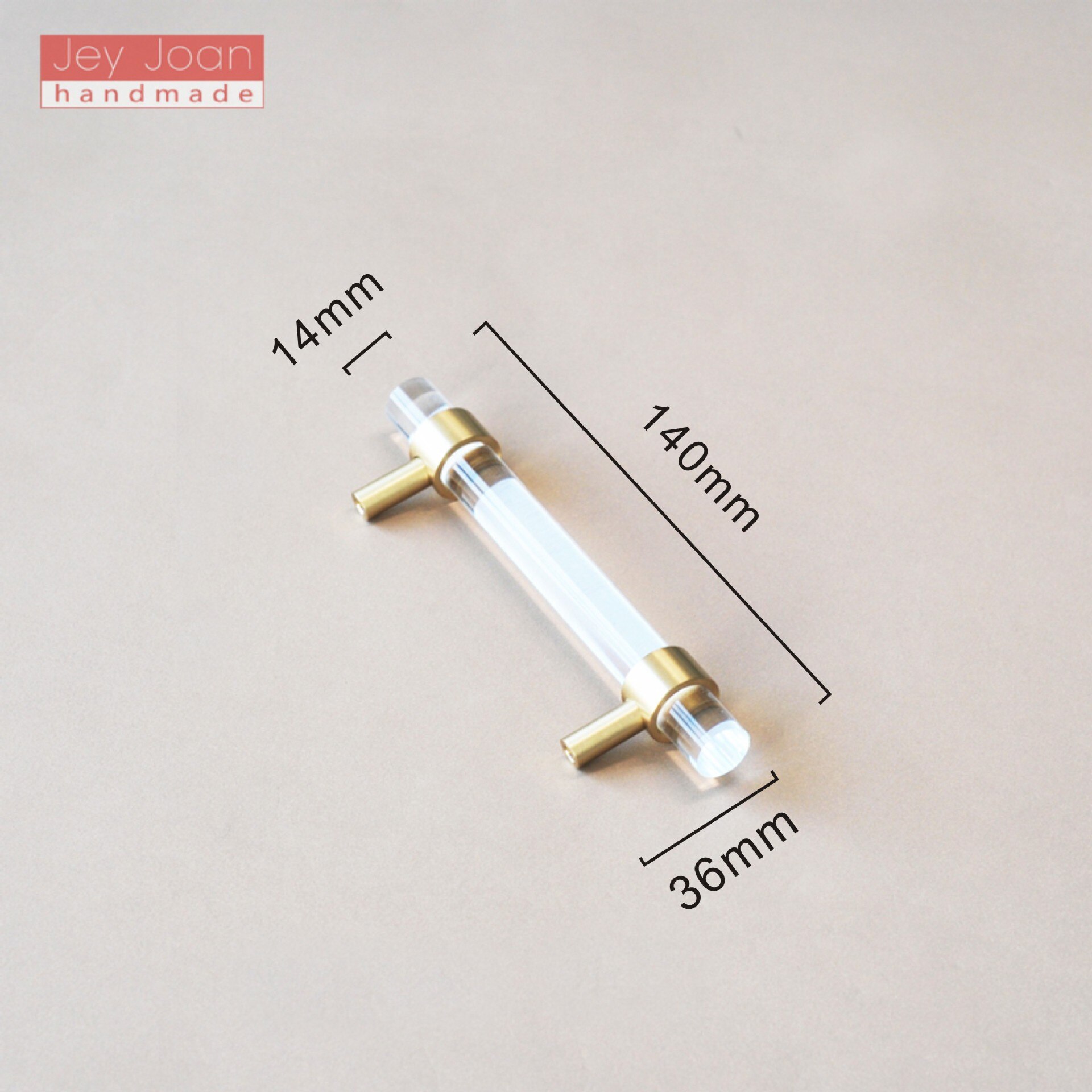 Acrylic Door Handle Transparent Acrylic Cabinet Handle and Knobs Gold Drawer Chest Furniture Luxury Handle Bathroom Kitchen Pull: Acrylic L140mm 96mm