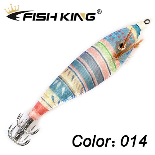 Fiske drag bläckfisk krok 9cm 16g självlysande wobblers jigging ocean bläckfisk bläckfisk trä räkor hårda beten 3d ögon jiggar: 014