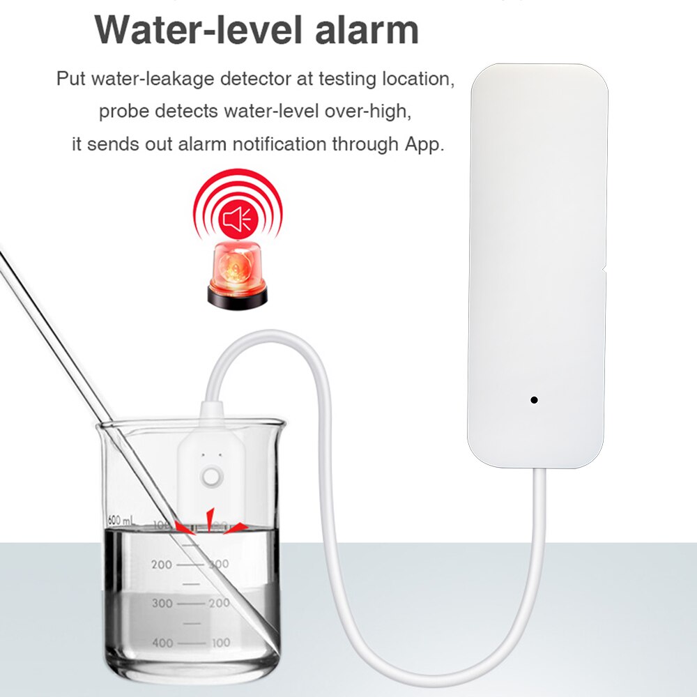 Water Alarm Sensor Wifi Waterlek Detector Overloop Flood Lekkage Waarschuwingen Remote Monitor Leak Meldingen Door Tuya/Smart Leven