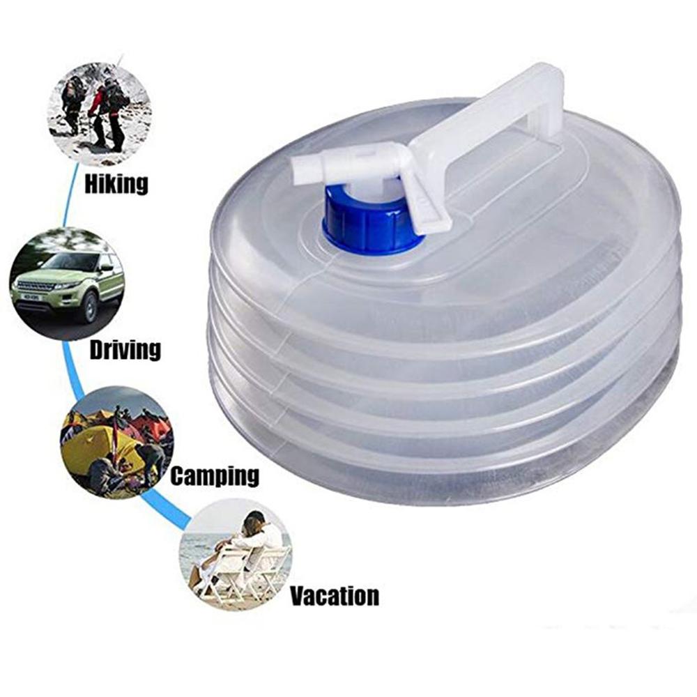 Bil hopfällbar hink bil genomskinlig vattenpåse utomhus dricksvattentank bil universal 3 l 5 l 8 l 10 l 15l