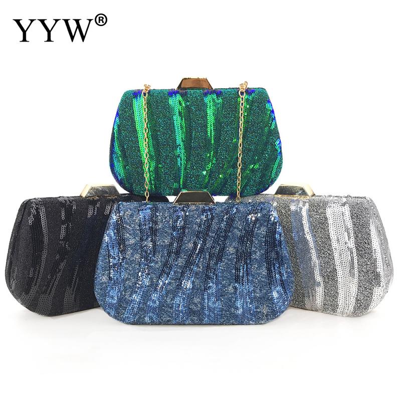Groene Pvc Clutch Bag Wedding Purse Vrouwen Pochette Femme Sequin Bruidsmeisjes Zilveren Bruiloft Clutch Elegante Zwarte Portemonnee Clutch