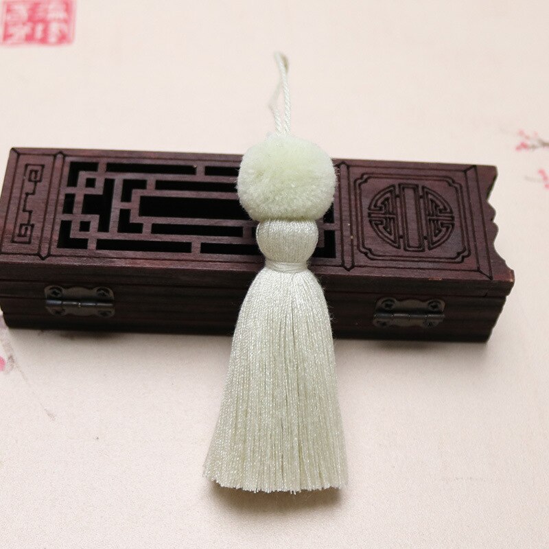 6Pcs Pompon Ball Tassel Fringe DIY Keychain Bag Jewelry Making Charms Curtain Pendant Accessories Crafts Hanging Tassels Trim