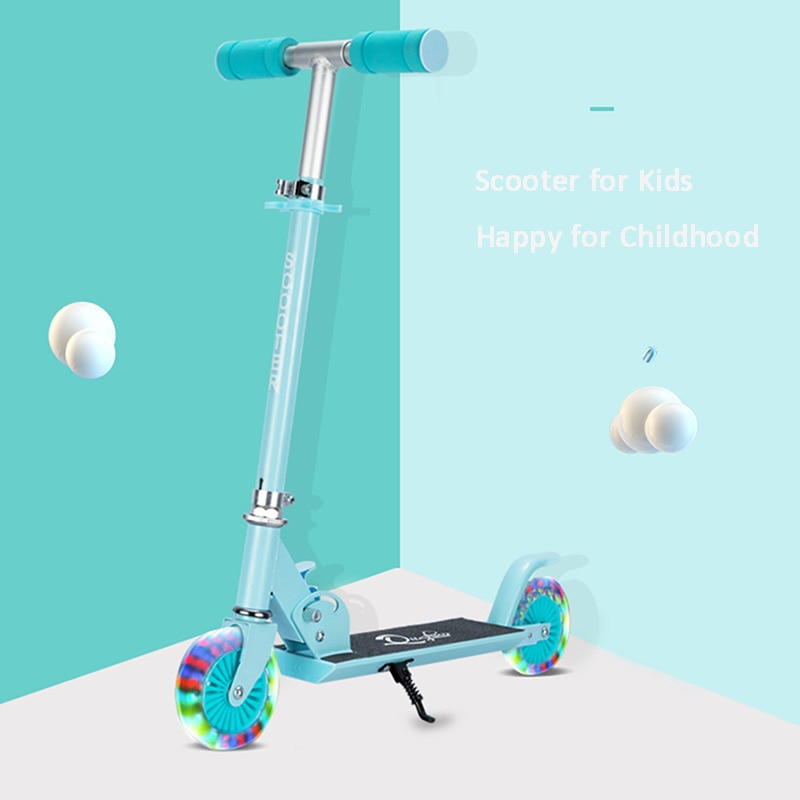 Barnescooter 2 hjul folde fod scootere led glans balance cykel justerbar højde skateboard spark scooter til børn sport legetøj