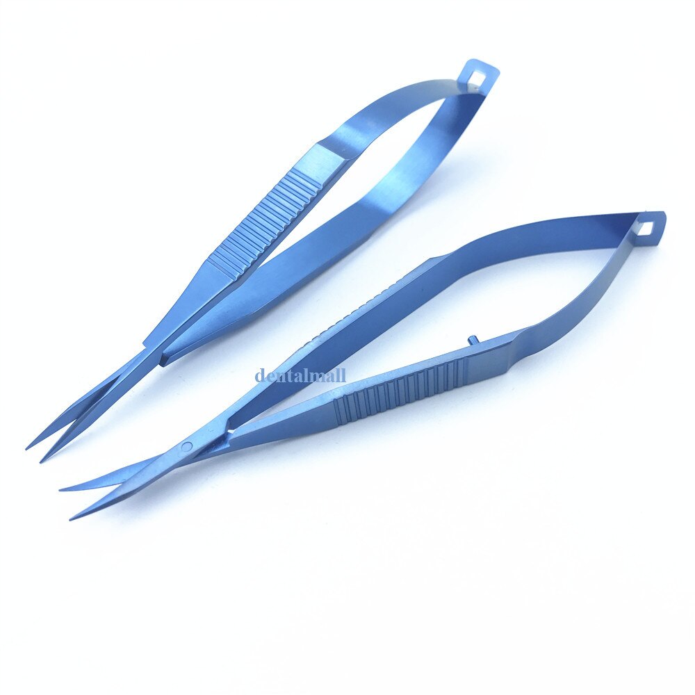 21mm titanium westcott tenotomi sakse lige / bøje stumpe spidser optalmisk instrumentværktøj