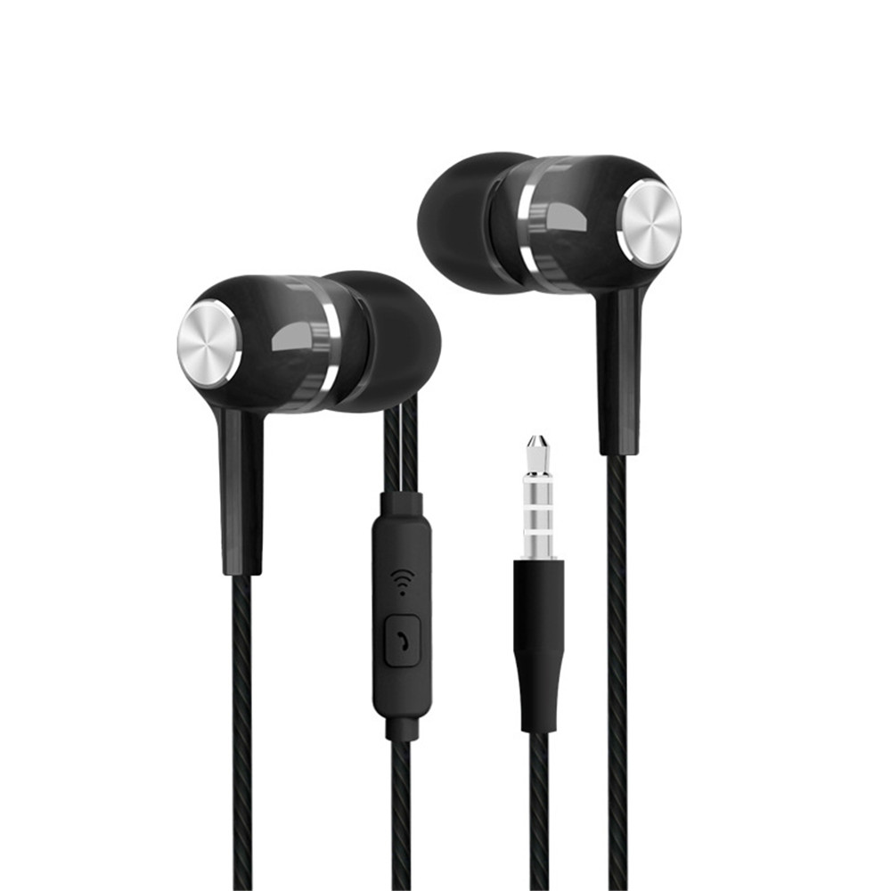 Auriculares deportivos con cable de 3,5mm, audífonos intrauditivos de graves HIFI con micrófono, llamada manos libres para Xiaomi: Default Title