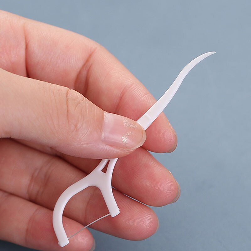 50/100Pcs Dental Floss Interdental Brush Teeth Stick Toothpicks Tooth Thread Floss for Oral Care Beauty Tools SEC88