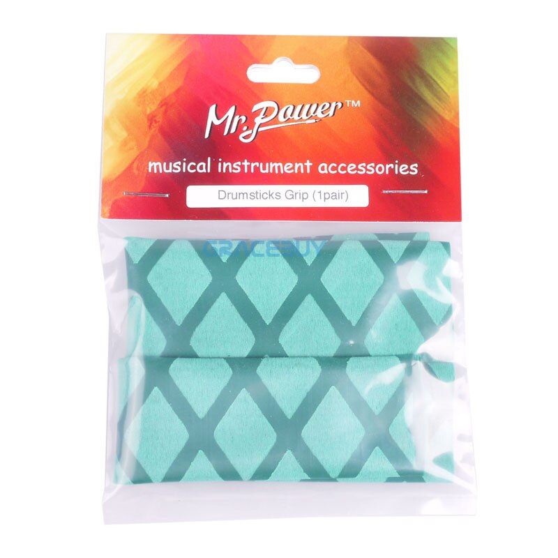Drum Stick Grips Anti-slip Drumsticks Grip Soft Tip For Drummer Musical Instrument Sweat Absorbed Drum Sticks 350 E: Green