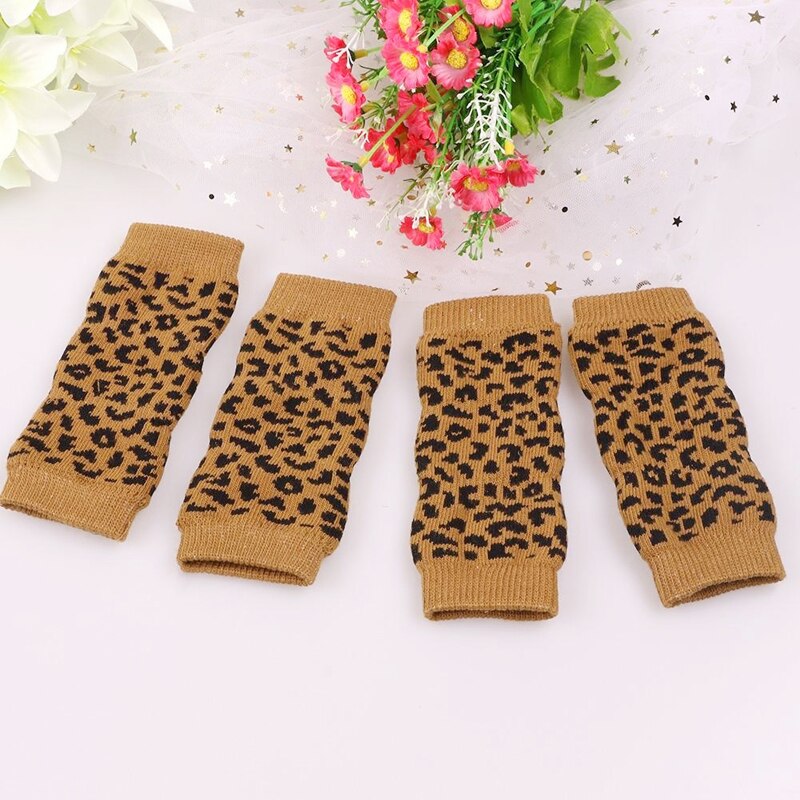 Calcetines de punto antideslizantes para perros, calcetín Protector de piernas cálido para invierno, para York, perros, gatos, Chihuahua, productos para tejer