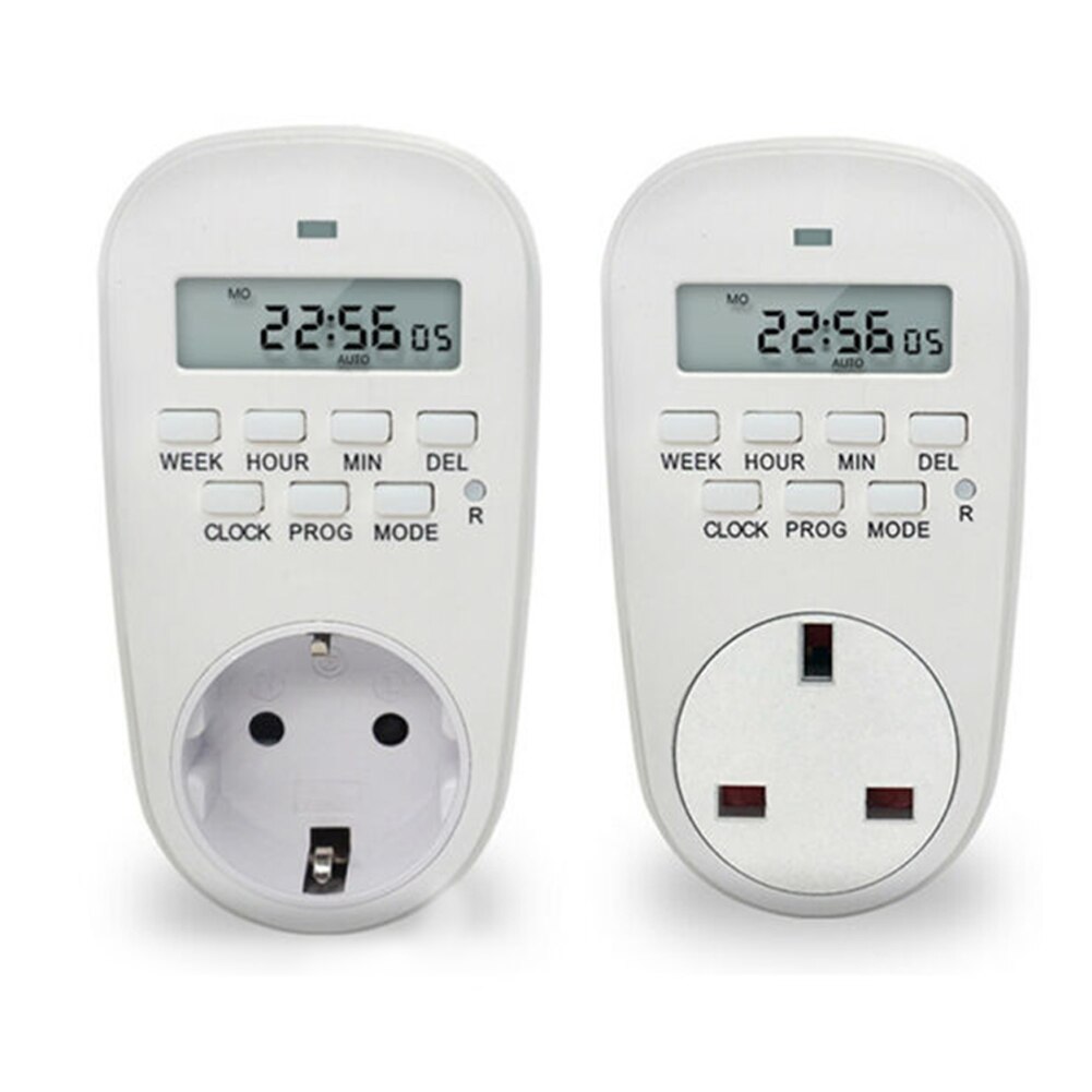 Elektroniskt uttag digital timer 12/24 timmars brytare 7 dagars uttag programmerbar digital timer digital timer uttag