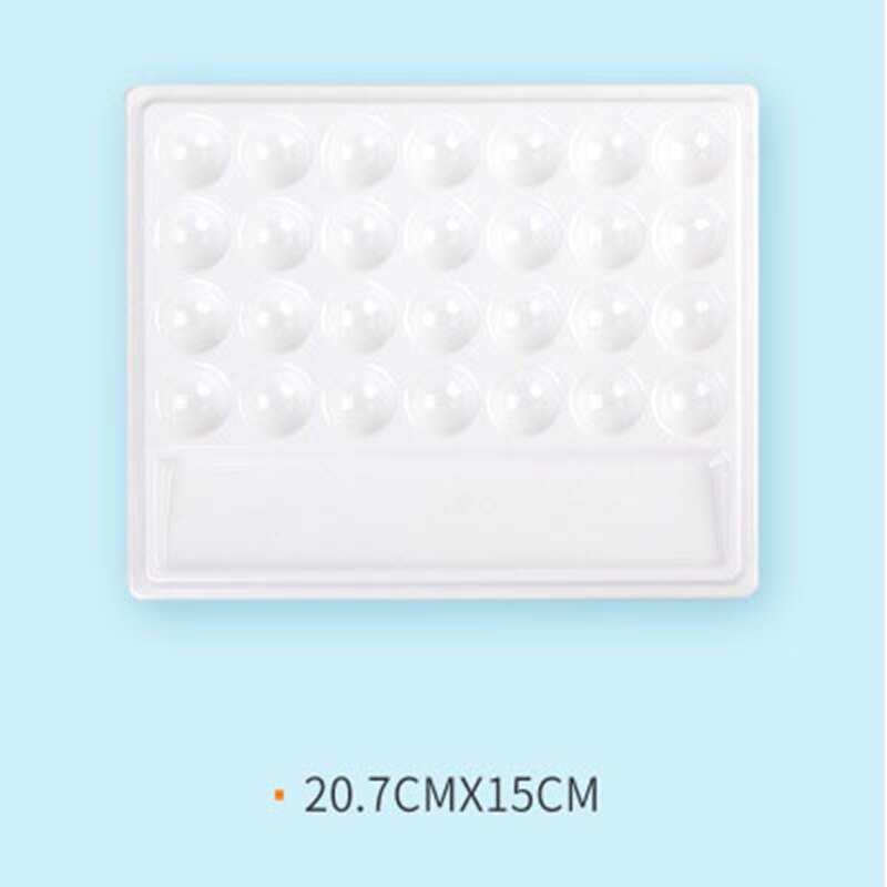 Imitation Ceramic Artist Watercolor Paint Palette For Oil Watercolour Empty Painting Pallet Drawing Art Supplies: Design 1 as picture