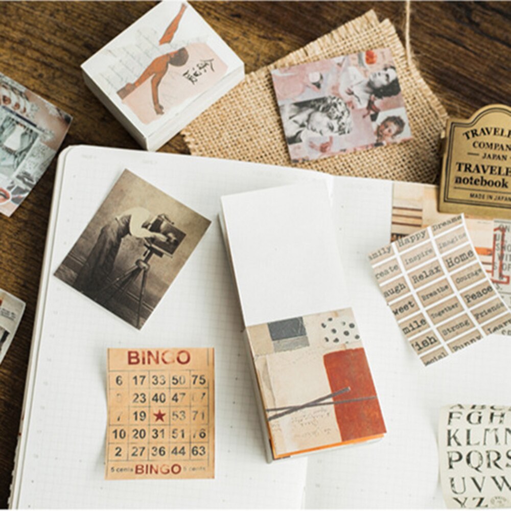 165 Uds Mini libro páginas planta Collage de papel Material de basura planificador Scrapbooking decorativo Vintage papel para manualidades DIY