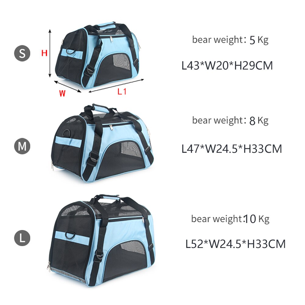 S/M/L-Bolsa de transporte portátil para perros y gatos, bolsa de transporte de lados suaves, bolso respirable para transporte al aire libre, Chihuahua pequeño de malla