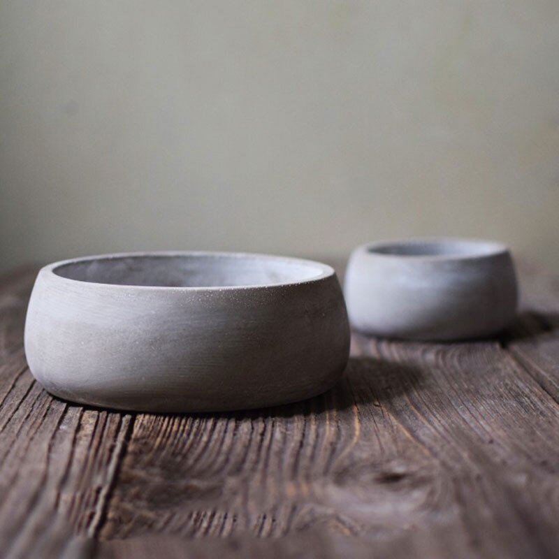 Große größe runde schüssel form beton form runde garten zement blumentopf silikon form sukkulenten pflanzen vase form