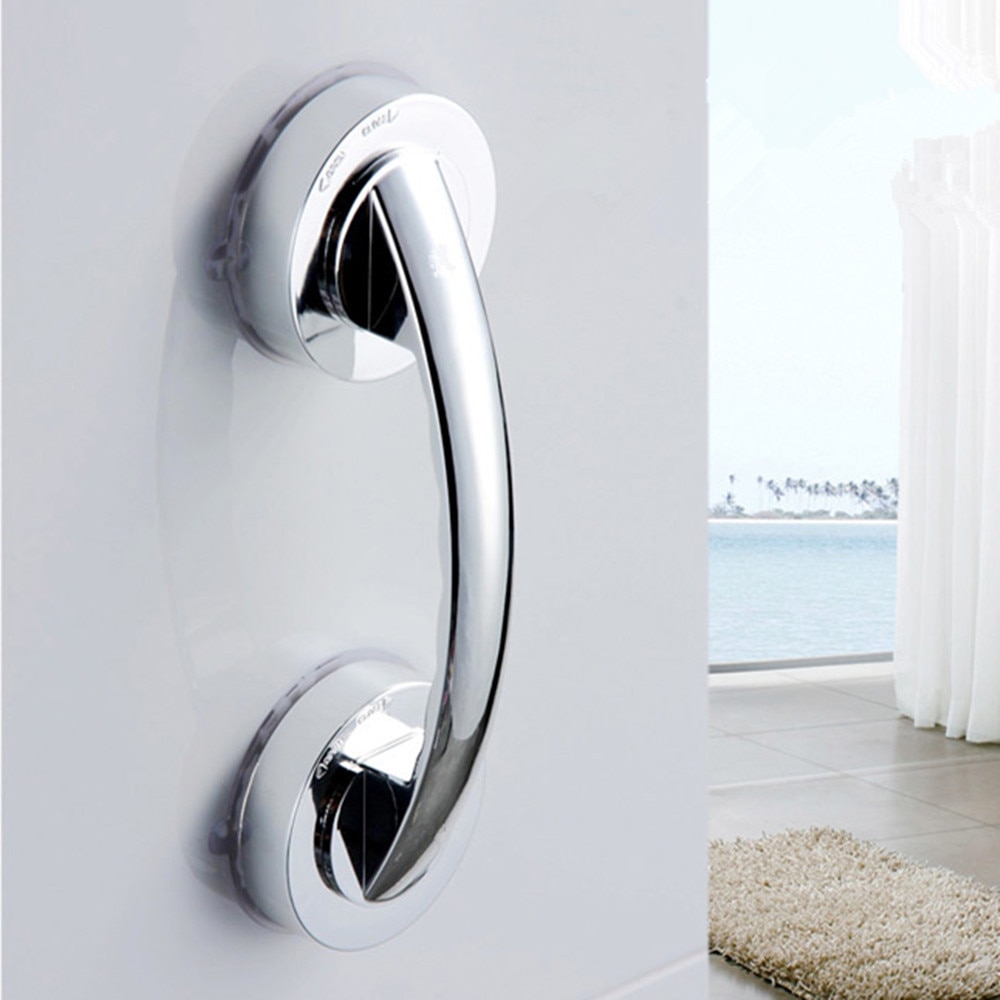 Anti-slip Handrail No Drilling Shower Handle Offers Safe Grip With Suction Cup For Safety Grab In Bathroom Bathtub Glass Door
