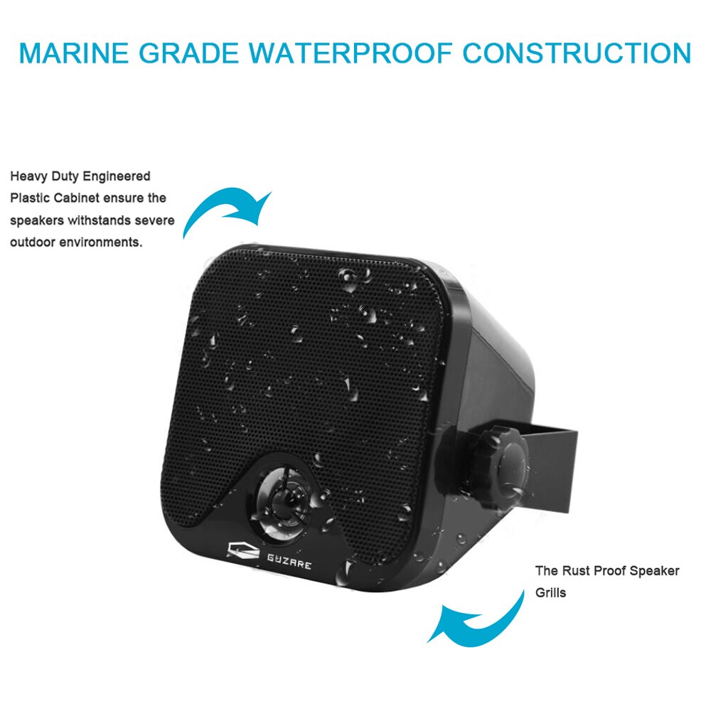 4 inch 100Watts Marine Waterproof Speaker Outdoor Music Speaker For UV-Proof UTV ATV Boat SPA Golf Cart Truck Tractor Motorcycle