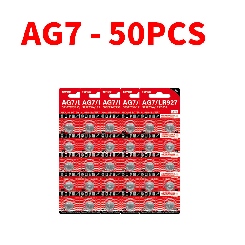 2-100pcs AG7 LR927 SR927SW LR57 SR927 395A 1.5V Button Cell Batteries,Watch Battery for Toys/Calculators/Watches,Long-Lasting: Blue