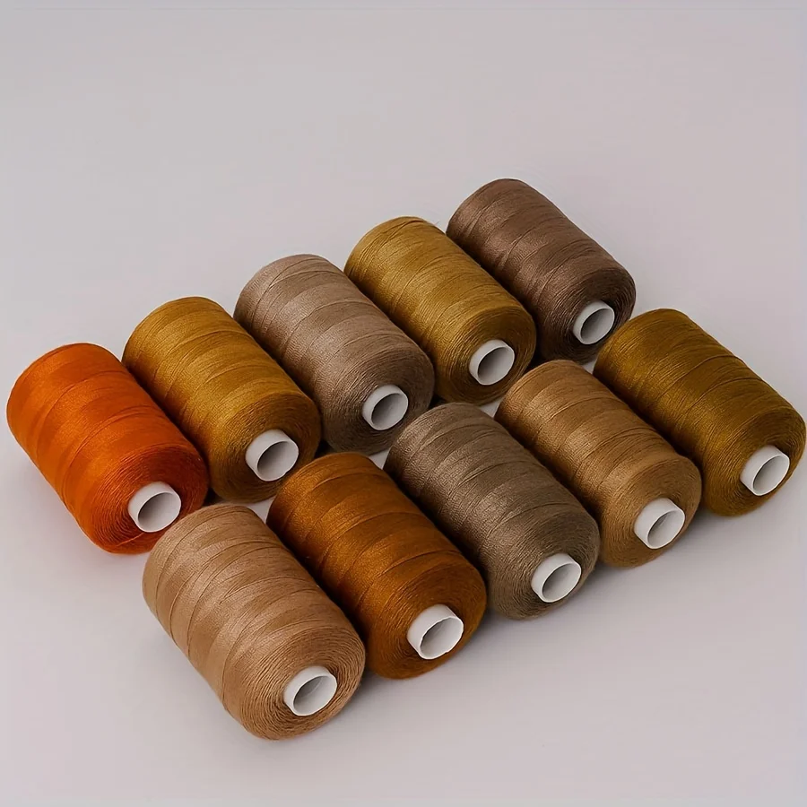 Kleur 402 Hand Naaigaren 1000 Yards Naaimachine Draad DIY Thuis Polyester Draad 10 Kleur Naaigaren Set: Donkergrijs