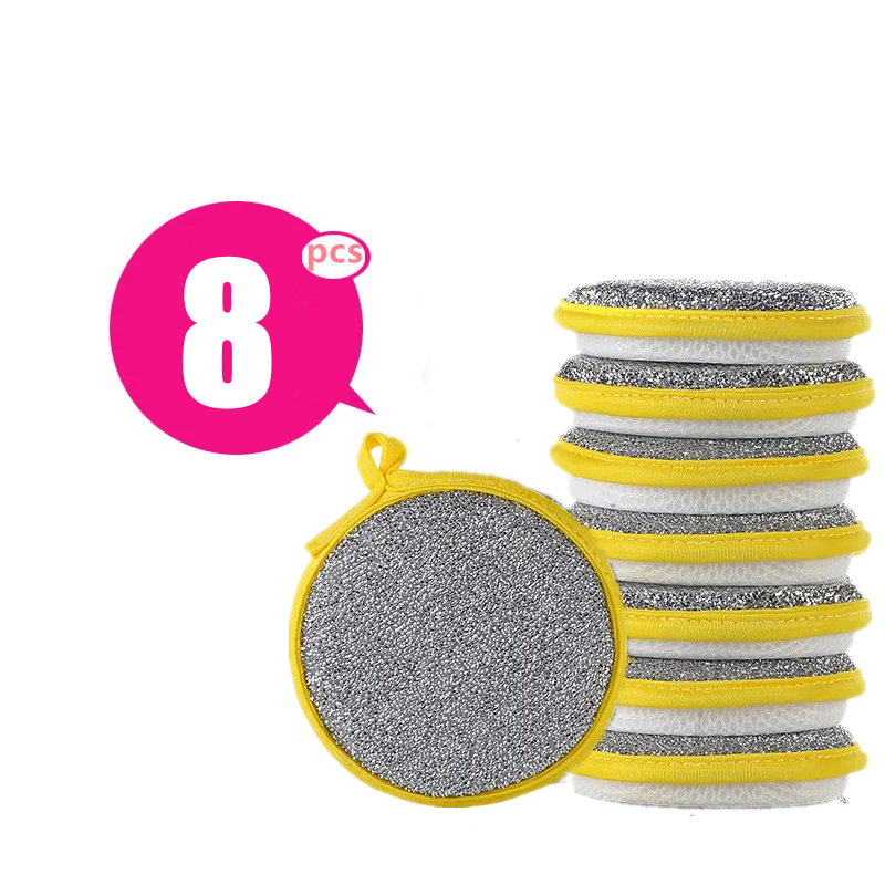 10-1PC Double Side Dishwashing Sponge Household Cleaning Tools Dish Brush Cleaning Supplies Pot and Dish Cleaning Sponges: green