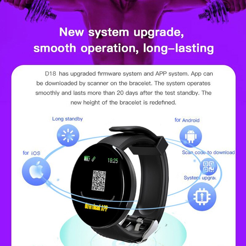 Herenhorloges sportklok dames smartwatch bloeddruk hartslagmeter waterdicht smartwatch horloge voor android ios