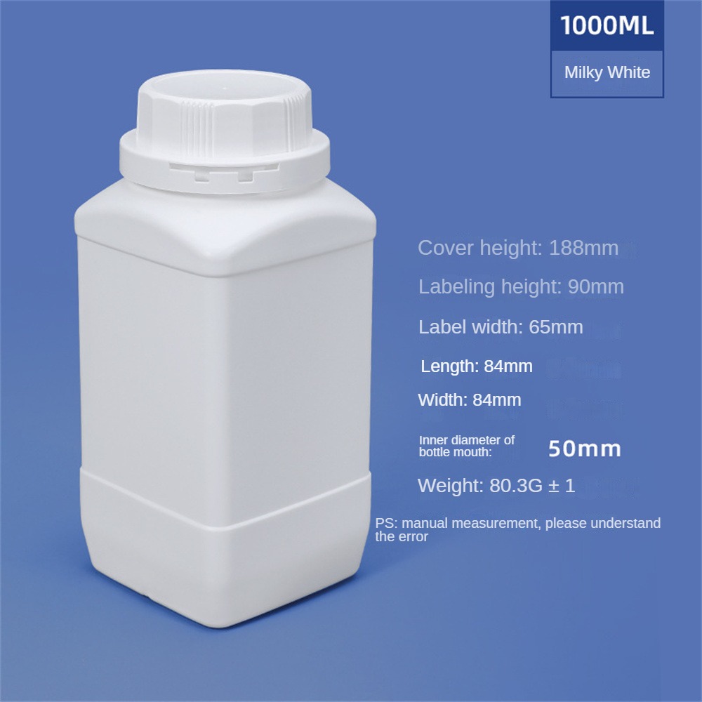 Bouteille en plastique carrée vide avec couvercle, récipient HDPE de alimentaire, shampoing, Lotion, peinture, bouteille rechargeable: MULTI / 5ML
