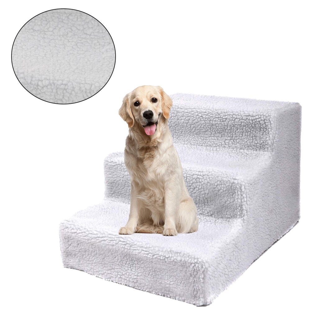 Dog Stairs Pet 3 Steps Stairs for Small Dog Cat Dog House Pet Climbing Ladder Anti-slip Removable Dogs Bed Stairs Pet Supplies