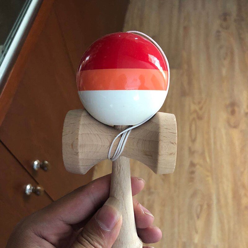 18CM Kendama Wooden Toy Kendama Colorblock Skillful Juggling Ball Education Traditional Game Toy For Children Adult: Pattern J