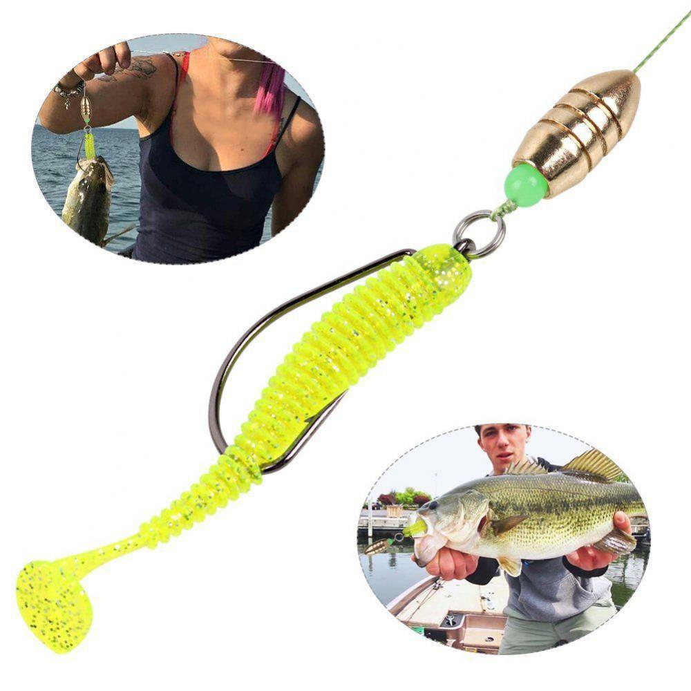 Tool Sinker Fishing Brass Sinkers Set Weights Jig Hook Swivel Ring Connector Tools with Box