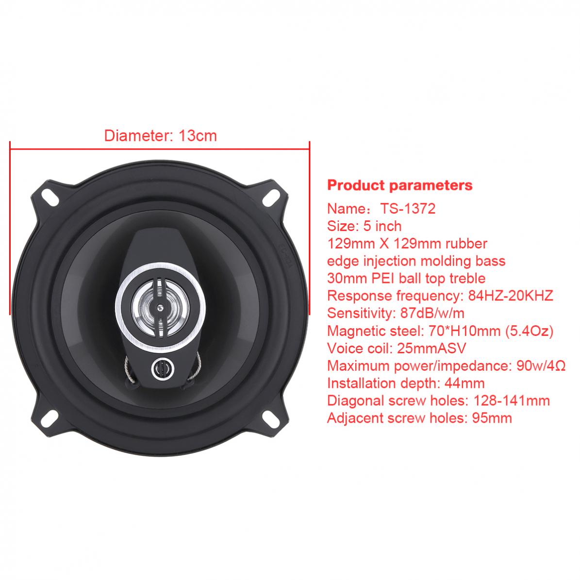 2Pcs 5 Inch Car speaker 350W Car Coaxial Speaker Auto Audio motorcycle Music Stereo Full Range Frequency Hifi Speakers for Cars