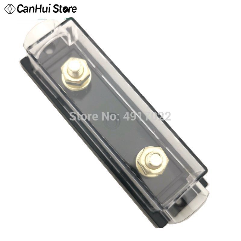 1Set ANL-H ANL-B Transparent Car Fuse Box ANL Fuse Holder Distribution in line 0 4 8 GA Positive With ANL Fuse Fusible 100A 200A