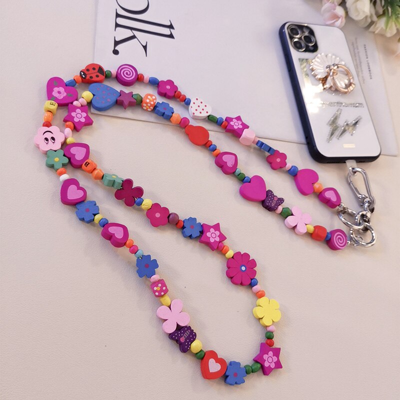 Mobile Phone Lanyard Hand-beaded Pendant Mobile Phone Case Universal Belt Clip Anti-lost Rope Long Crossbody Lanyard Can Carry: Default Title